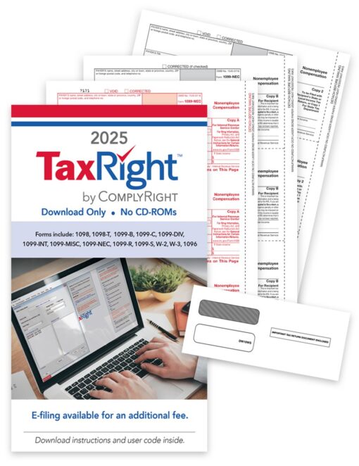 1099 Software + E-filing Kit with 1099-NEC Forms & Envelopes - Kwict