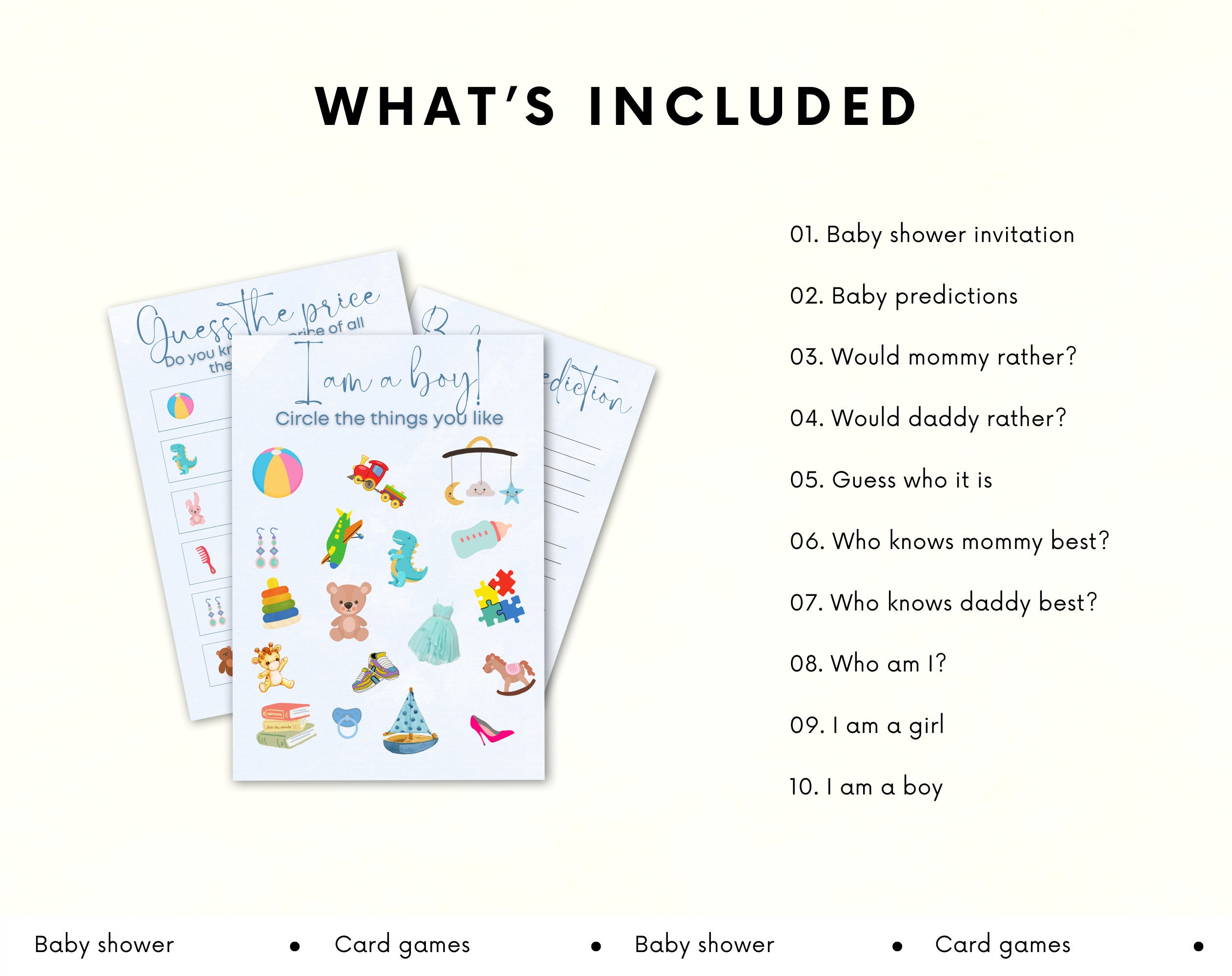 Editable Gender Reveal Game Bundle | Gender Reveal Games | Pink and Blue | Printable Gender Reveal Party Game Bundle | Gender Reveal Ideas - Image 6