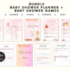 BUNDLE Baby Shower Planner + Baby Shower Games | Baby Shower Checklist | Event Party Planner | Baby Shower Games Bundle | Pink | Its a girl