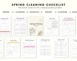 Ultimate spring cleaning checklist - get organized with the spring cleaning checklist - cleaning planner printable - family planner