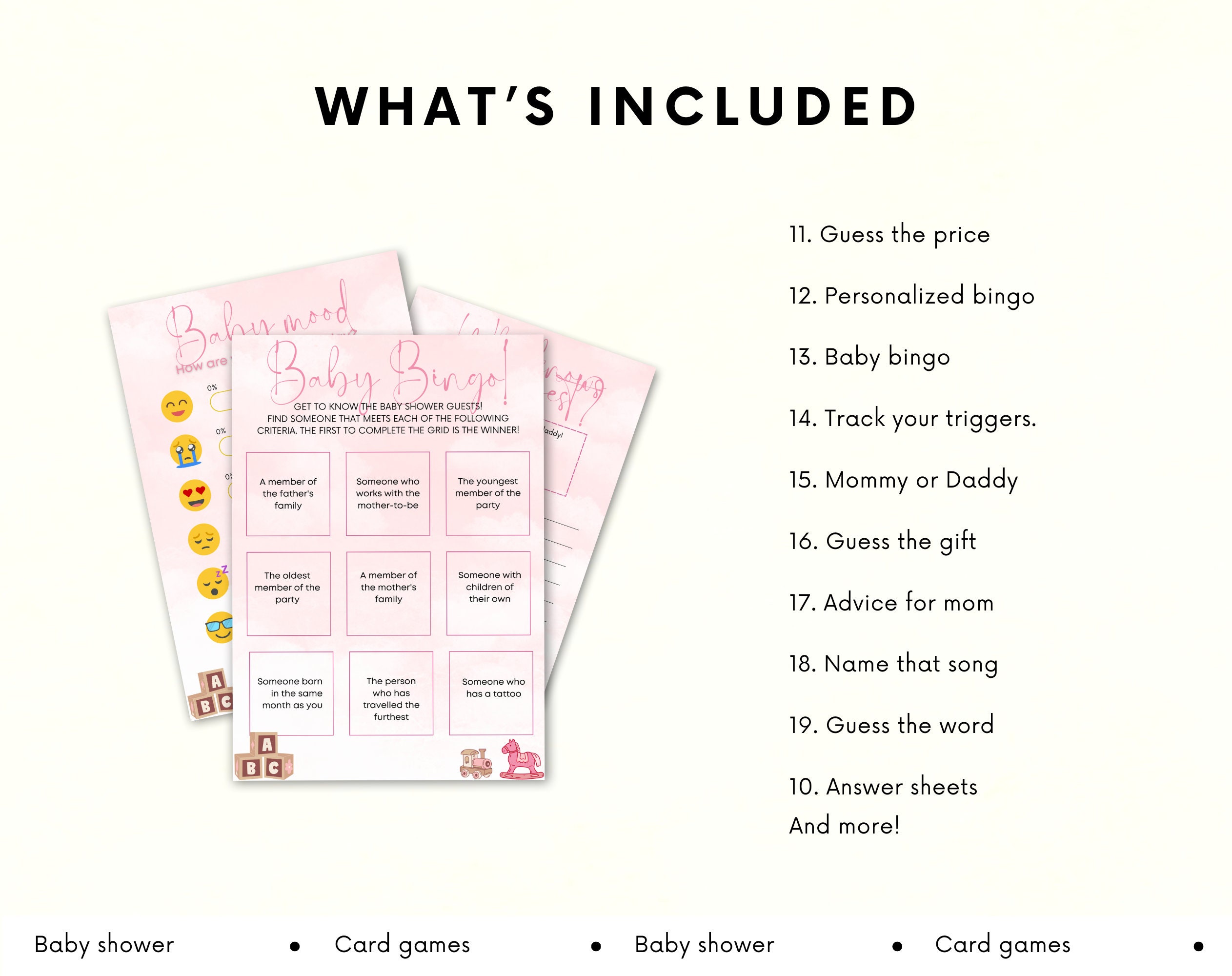 Editable Gender Reveal Game Bundle | Gender Reveal Games | Pink and Blue | Printable Gender Reveal Party Game Bundle | Gender Reveal Ideas - Image 4