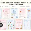 Editable Gender Reveal Game Bundle | Gender Reveal Games | Pink and Blue | Printable Gender Reveal Party Game Bundle | Gender Reveal Ideas