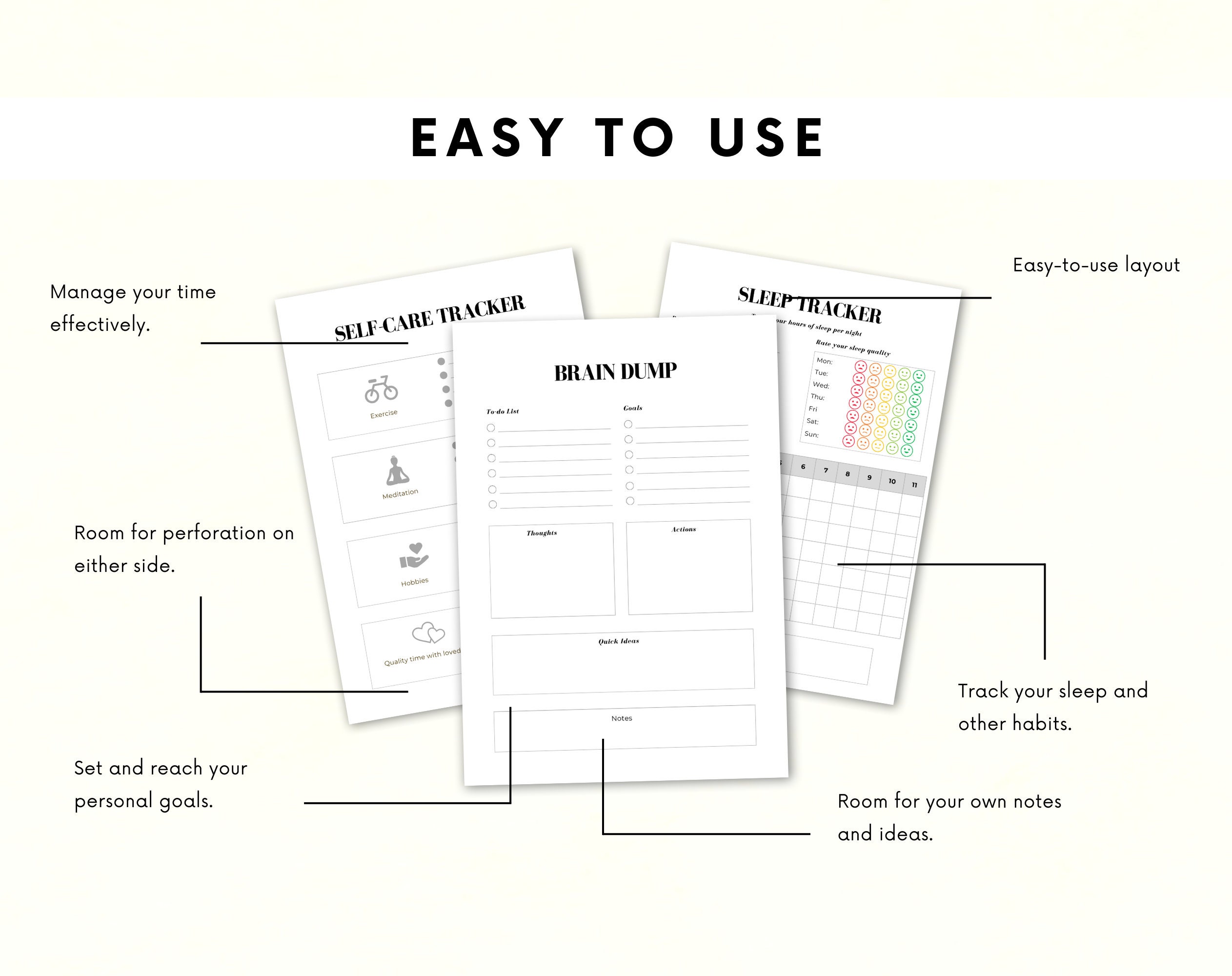 Daily Planner ADHD | ADHD Workbook | ADHD Daily Planner | Hourly Planner | Daily Planner Printable - Image 6