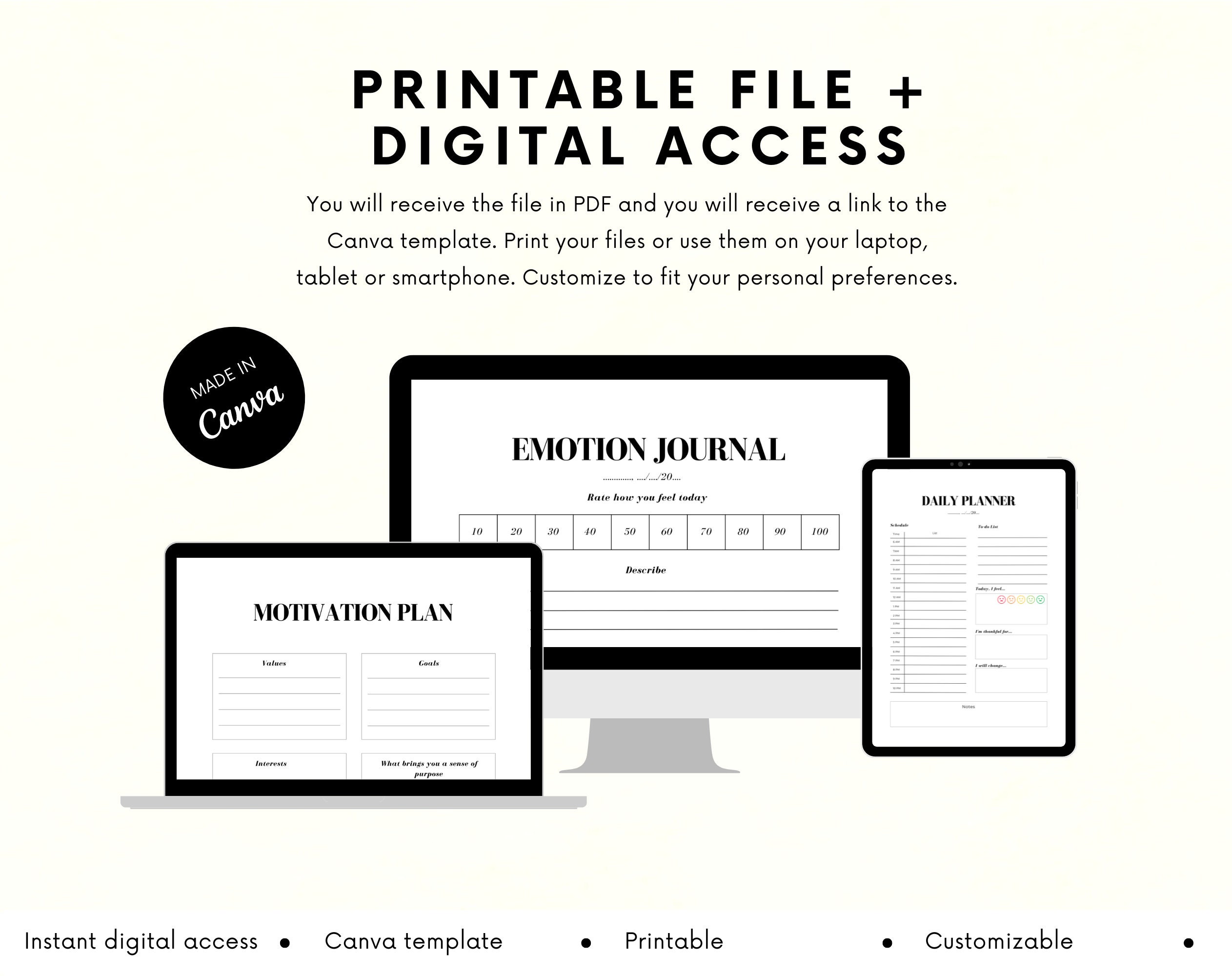 Daily Planner ADHD | ADHD Workbook | ADHD Daily Planner | Hourly Planner | Daily Planner Printable - Image 9