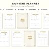 Content Planner | Social Media Planner | Plan all your social activity ahead | Printable Social Media Planner | Downloadable PDF