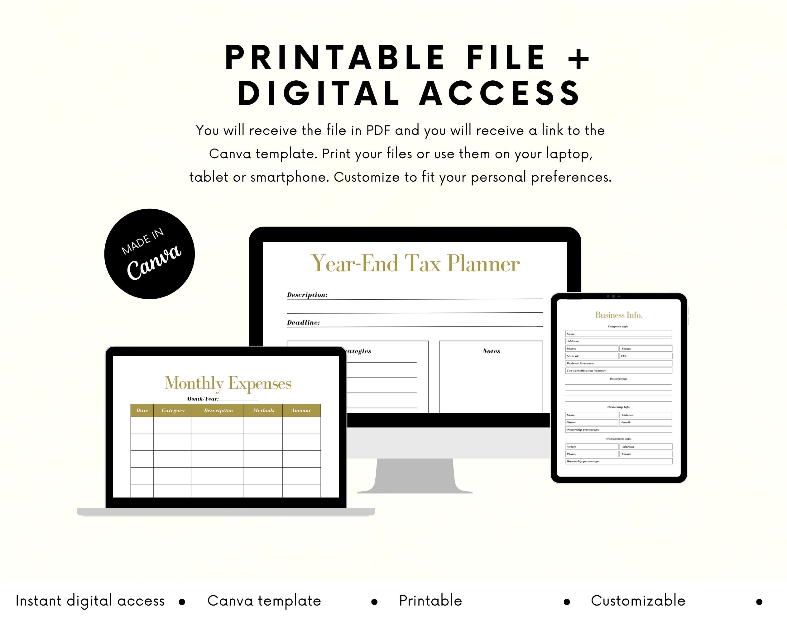 Personal Tax Planner | Tax Organizer | Financial Planner | Tax Checklist | Printable Tax Planner - Image 9