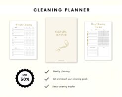 Alternative view of Printable Cleaning Planner | Cleaning Schedule | Cleaning Checklist | Weekly cleaning Schedule | Cleaning Planner PDF | Canva Template