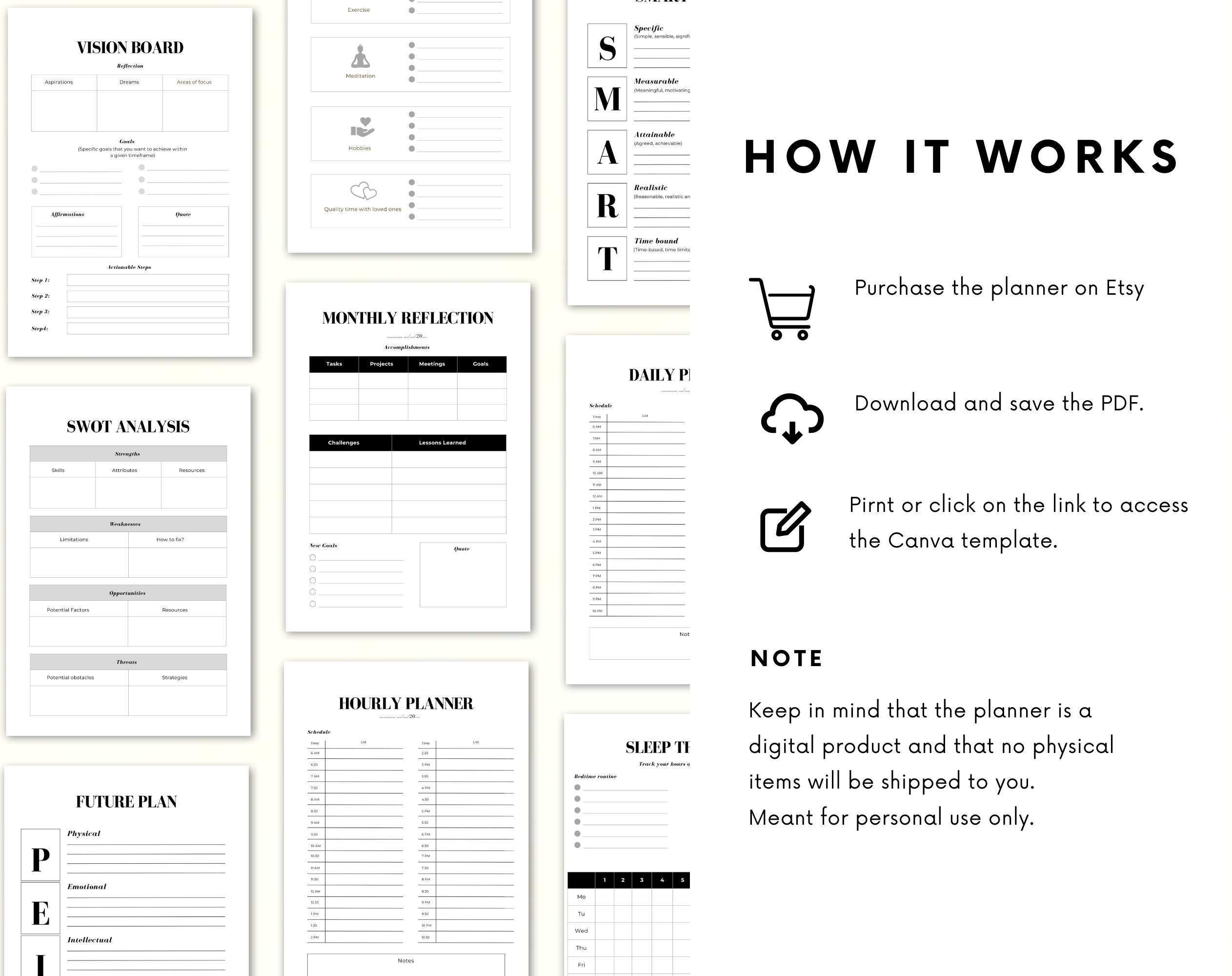 Daily Planner ADHD | ADHD Workbook | ADHD Daily Planner | Hourly Planner | Daily Planner Printable - Image 10