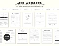 Ultimate ADHD Workbook (made by an ADHDer) | Printable ADHD Planner | Daily Planner | Personal Development | Printable ADHD worksheets
