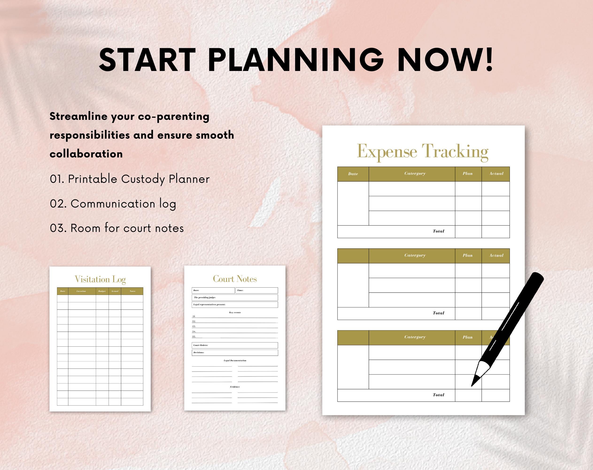 Child Custody Planner Printable | Coparenting Planner | Custody Planner | Simplistic design | Divorce | Parenting | Custody journal | Canva - Image 5