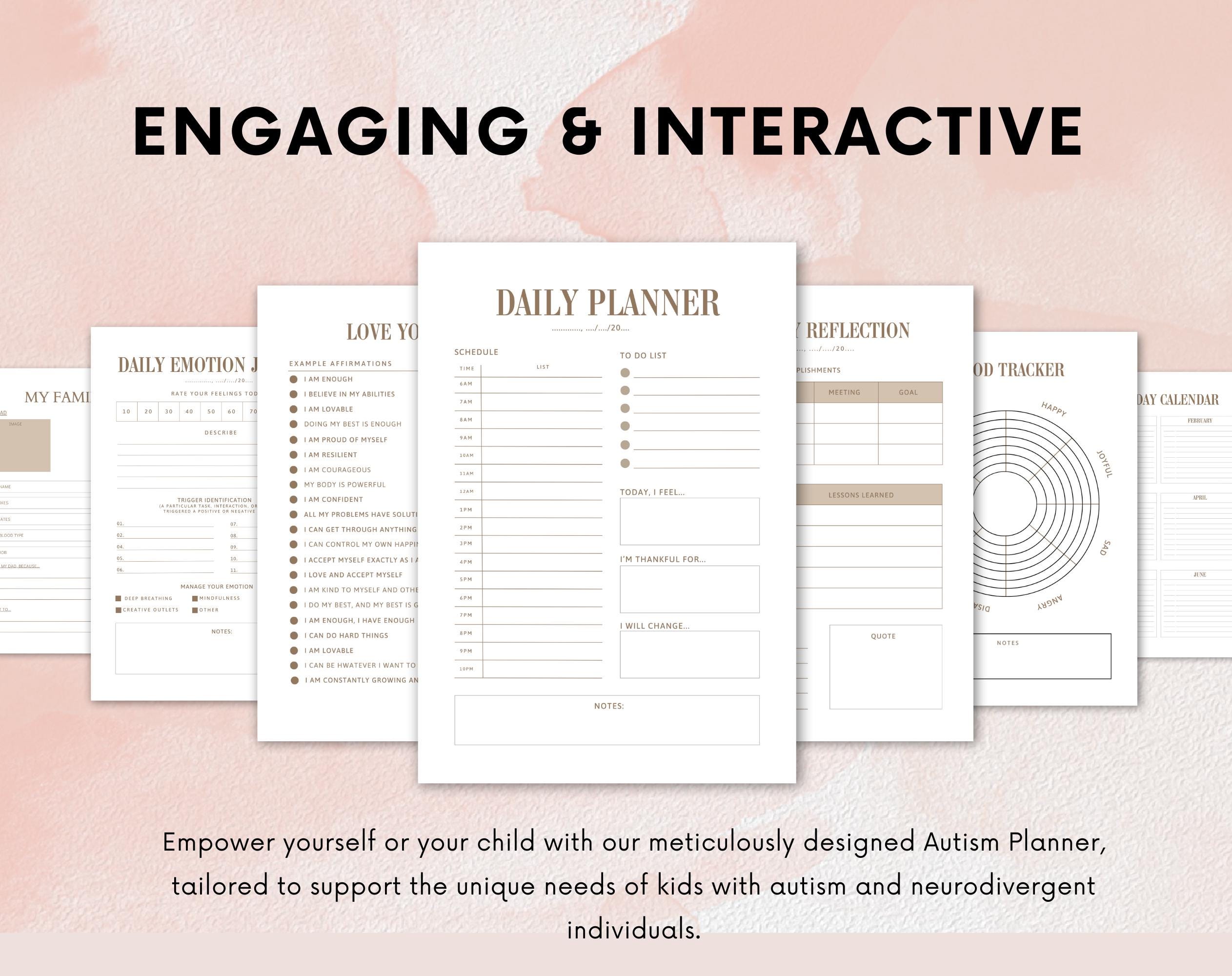 Autism Planner | Digital Autism Workbook | Autism therapy | Autism planner for kids | Kids with autism | Autism acceptance - Image 6