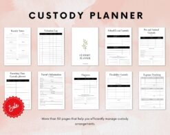 Alternative view of Child Custody Planner Digital | Coparenting Planner | Custody Planner | Simplistic design | Divorce | Parenting | Family Planner | Canva