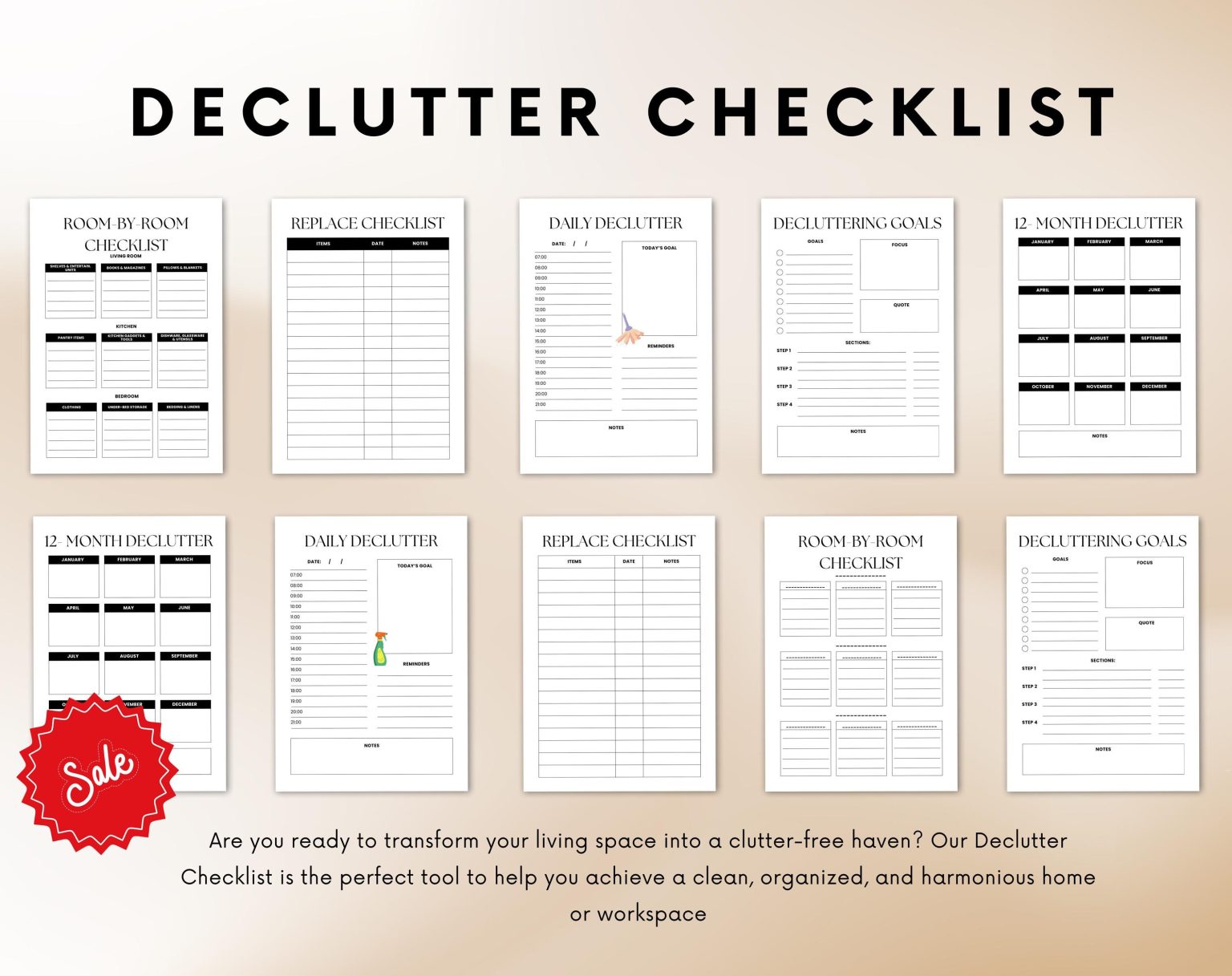 Digital Declutter Checklist.pdf Declutter checklist | Home management | Cleaning checklist | Digital ...